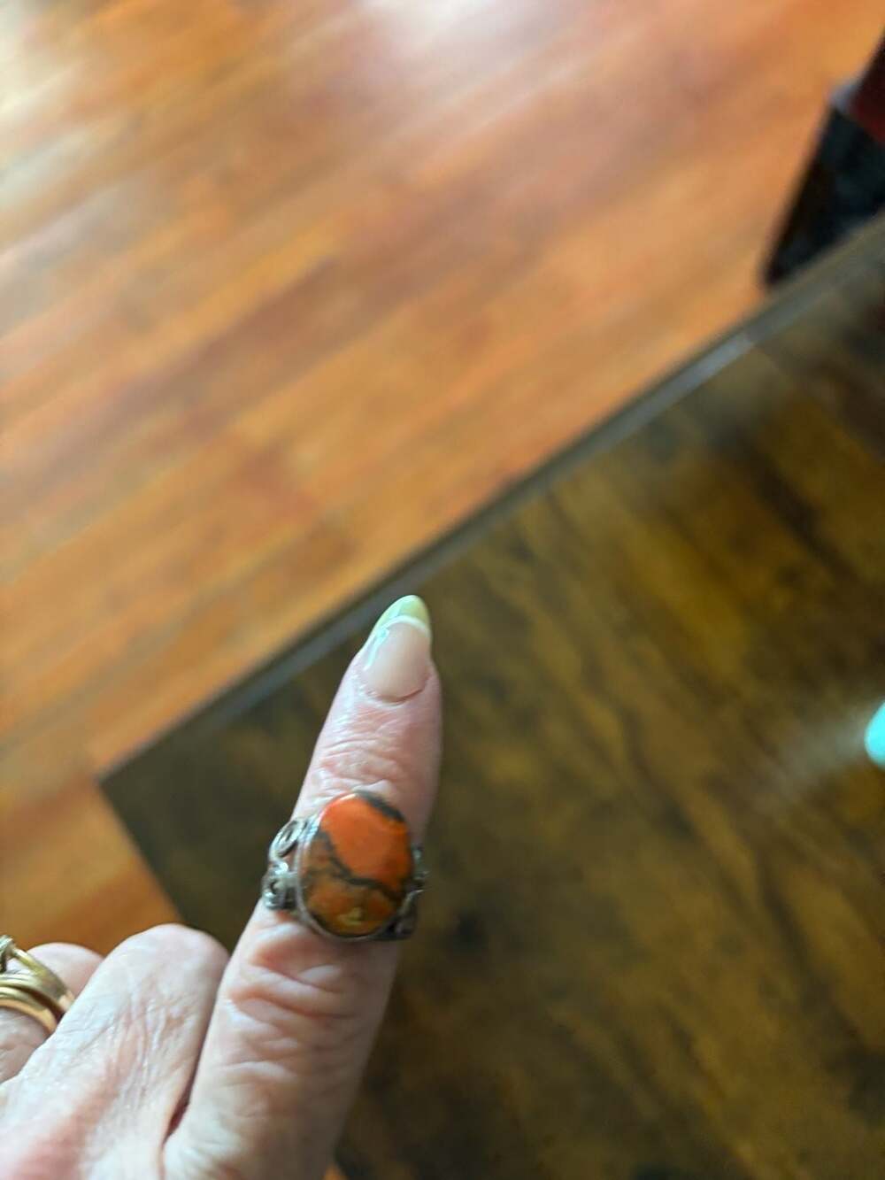 Vintage Sterling Silver Spiny Oyster Shell Ring Size 5